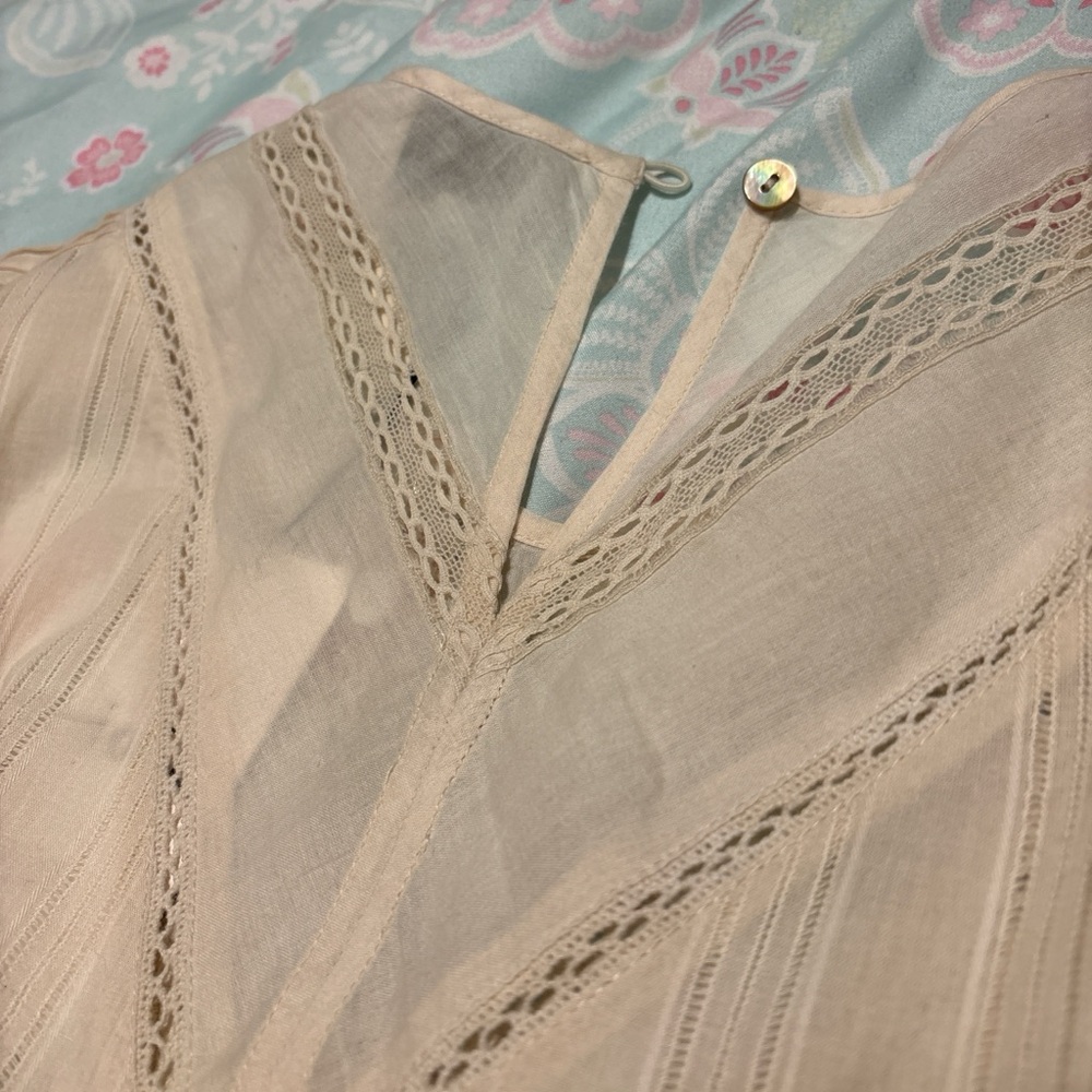 Joie Cream Lace Detail Blouse